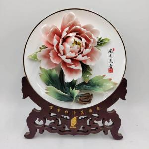 11寸精品单花(骨瓷金边风动釉下彩)