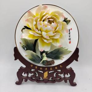 11寸精品单花(骨瓷金边风动釉下彩)